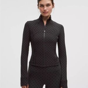 Polka Dot Define Cropped Jacket Nulu *Flocked Lululemon